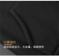 Chaqueta De Lana De Oveja Invierno Con Cierre De Cremallera Y Capucha De Alta Calidad Aislante Y Cálida Para Hombres Color Sólido Outerwear De Talla Grande - details 5