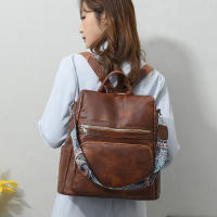 Mochila 3 en 1 para mujer, bolso de hombro femenino, Vintage, de cuero suave, Mochila de viaje de lujo para niña - details 28