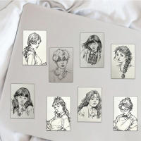 Pegatinas De Dibujo De Cabezas De Personajes 64PCS Art Birthday Sketching Practice Reference Para Teléfono Móvil Y Notas - details 5