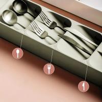 Organizador De Cuchillería Ecológico Moderno Para Cocina Almacenamiento Espacioso Para Cuchillos Cucharas En Cajón De Encimera - details 6