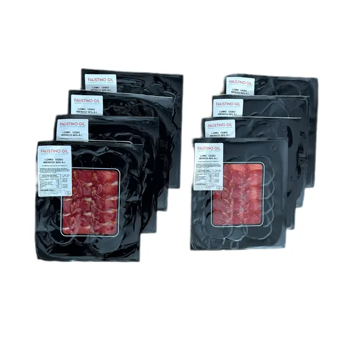 LOMO IBÉRICO DE CEBO - 8 Sobres de 100g - Elaboración tradicional - Ibéricos Faustino Gil - - 1