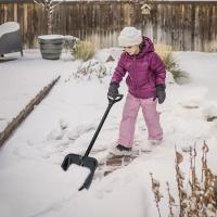 Shovel De Aleación De Aluminio Ligera Para Jugar En Familia Con Mango Gran Capacidad Para Eliminación De Nieve Color Negro - details 2