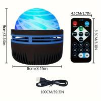 Proyector De Galaxia Estelar LED RGB Con Control Remoto Inteligente Aurora Lumínica USB Para Decoración De Dormitorio Y KTV Rotación Automática - details 3
