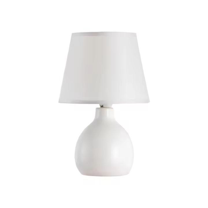 Lampara Mesa Ceramica Crema E14 Tela INGRID  RABALUX - 1