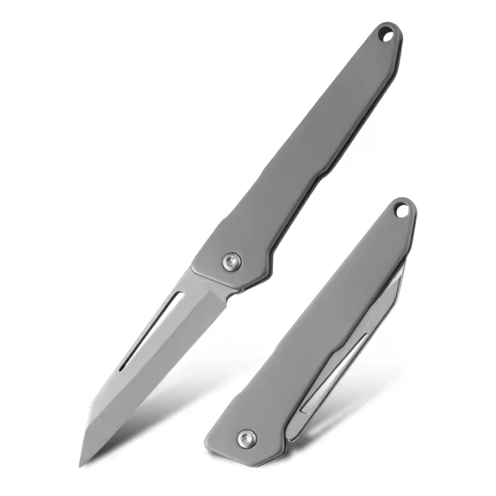 Cuchillo Plegable deTitanio EDC Mini Para Llaves Regalo Para Mujeres Portátil Tanto Hoja De Acero Inoxidable Manija De Aleación De Titanio - 1