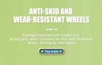Pequeño Tren Inertia Press Con Silbato Juguete Interactivo Para Padres Y Niños Coche De Dibujos Animados Resistente Al Impacto Para Bebés - details 10