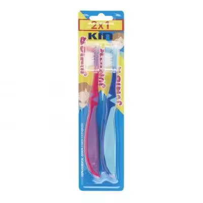 Cepillo Dental Kin Junior Duplo 2x1 para Niños 6-12 Años - 1