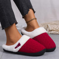 Zapatillas Casuales De Pelo Fluffy Para Mujer Invierno Plush Interior Zapatos De Mujer 2025 Plataforma Calientes Tallas Grandes Pareja Planas - details 39