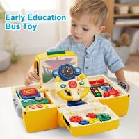 Juguete De Autobús Con Sonido Y Luz Juego De Ocupación Montessori Educativo Musical Para Niños Y Niñas Edad 4-6 Años Material ABS - details 14