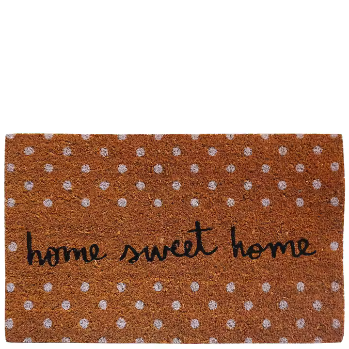 LAROOM - Felpudo "home sweet home" marrón - El Felpudo Original - Felpudo antideslizante de alta calidad - Alta resistencia - Colores brillantes - Diseño original - Medidas: 40x70xH1,8cm - 1