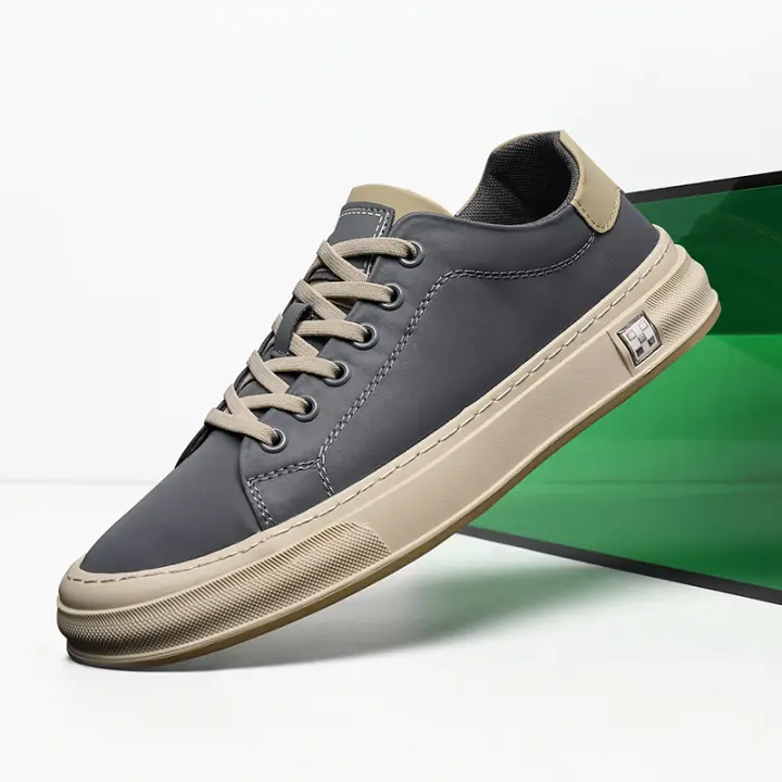 Zapatos De Lona Versátiles Para Hombres 2024 Transpirables Con Suela Gruesa Y Cómodas Zapatillas Casuales Retro Para Trabajo Y Deporte - 1