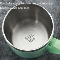Vaso De Acero Inoxidable Sencillo Y De Color Sólido Con Elemento De Trigo Y Paja Para Niños Vaso Pequeño De Agua Antideslizante Y Anti-herida - details 4