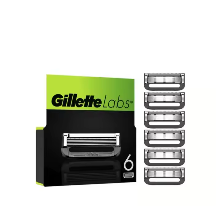 Gillette Labs -Cuchillas de Repuesto Recambio Para Máquinas de Afeitar Hombre pack de 9 o 6 unidades - 1