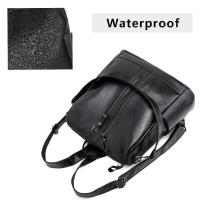 Mochila Suave Para Mujer En Cuero Negro Capacidad Grande Multifuncional Casual Estilo Escolar Bolsa De Hombro Viaje Tote - details 2