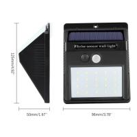 Lámpara Solar Exterior Con Sensor De Movimiento PIR 30 LED Luz De Pared Impermeable Para Jardín Decoración Calle Solar Iluminación Fuente De Energía Solar - details 6