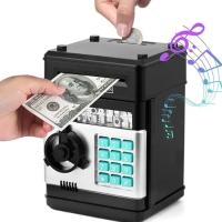 Hucha Electrónica para Niños 3-12 Años Caja Fuerte Niños Hucha Cajero Automatico Hucha con Código Caja de Monedas Banco de Dinero Divertido Caja Fuerte Juguete Regalo para Niños Niñas - details 2