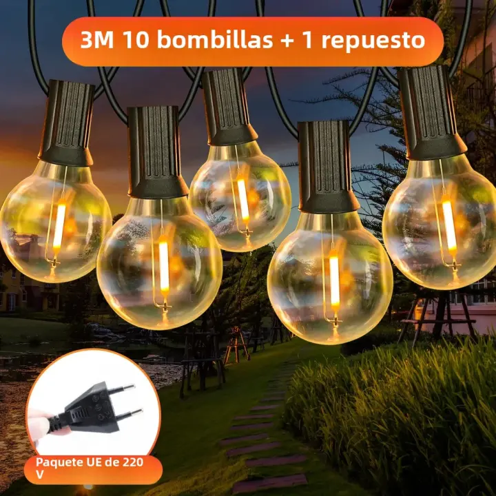 Luces De Cadena G40 LED Para Exteriores IP65 Lámparas De Hadas De Guirnalda Para Balcones Decoración De Fiesta Navidad Boda - 1