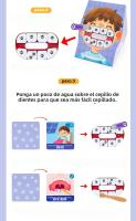 Juguetes Educativos Montessori Interacción Padre-Hijo Simulación De Cepillado De Dientes Para Niños Juego De Tablero De Motrices Finas Edad Infantil - details 3