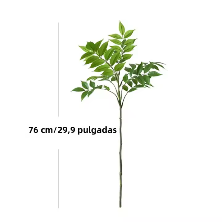 Arbol De Ficus Artificial Grande Rama De 76-140cm Planta De Palma Verde Falsa Para Decoración De Jardín Y Hogar Material Plástico - 1