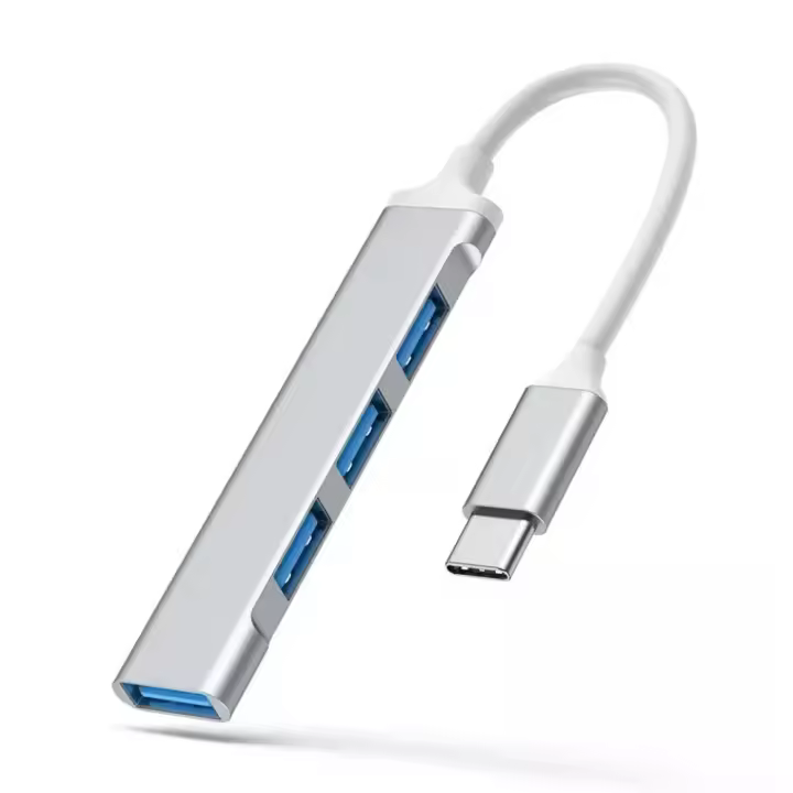 Hub USB 4-en-1 Portátil Expansor De Puertos Con Transferencia De Datos Rápida Para PC Impresora Ratón Notebook USB 3.0 USB 2.0 - 1