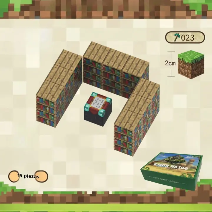 Juego De Modelos Creativos De Cubo My World Con Bloques Magnéticos Juguetes Para Niños Edad Recomendada 14+ Años Material Plástico Regalo De Cumpleaños O Navidad - 1