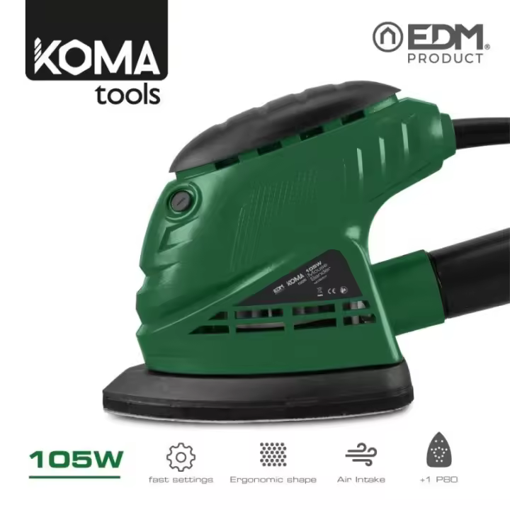 Lijadora Tipo Mouse 105W 14,1x14,5cm KomaTools - 1