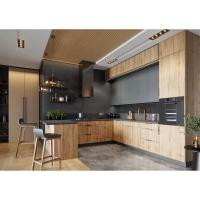 Muebles Cocina Alta gama en U color Roble y Antracita 670 cms con Isla ref-63 - details 0