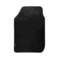 HOGUITA-Juego de 4 Alfombras de Moqueta para Coche,Alfombrillas Universales para Coche,Antideslizantes,Alfombras Delanteras y Traseras,Color Negro - details 2