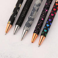 Lytwtw Bolígrafo De Punto De Escritura 1.0mm Metálico Negro Kawaii Para Escuela Y Oficina 5 Piezas Suministros De Papelería De Lujo - details 2