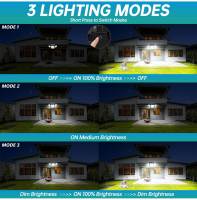 Luces Solares Al Aire Libre Con Sensor De Movimiento IP65 Impermeables 152/236 LED Super Brillantes Con 2 Sensores Luces De Inundación Solar Para Exterior - details 4