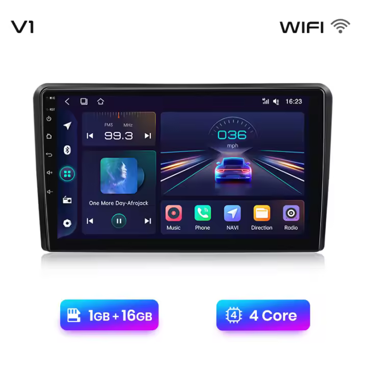 Junsun Tech Android 13 Radio para Audi A3 2003 2004 2005 2006 2007 2008 2009 2010 2011 2012 2013 de Coche con Chip Qualcomm de 8 Núcleos CarPlay Inalámbrico Autorradio Estéreo Pantalla HD Multimedia - 1