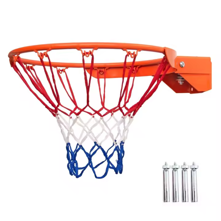 Aro de Baloncesto Basculante 45 cm Acero Reforzado Raycool Aro para canasta de Basket Profesional ideal Montaje en Pared Uso Interior Exterior - 1