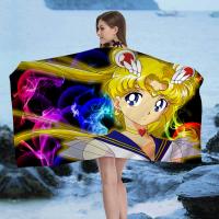 Toalla De Playa S-Sailor Girl M-Moon Microfibra Absorbente Secado Rápido Suave Para Yoga Natación Resort Montañismo Tamaño 76x182 Cm - details 9