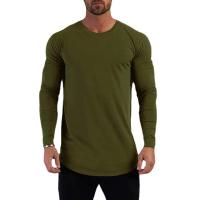 Camiseta Deportiva De Manga Larga Para Hombre Moda Otoño Algodón Ajustada Fitness Ropa De Gimnasio Camisetas De Correr Tops Transpirables Y Ligeros Para Primavera Y Otoño - details 7