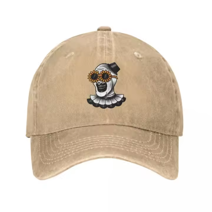 Bolera De Terrorista Estilo Unisex Cotton Destrozada Cine De Terror Sombrero De Béisbol Protección Solar Vintage Ajustable Para Todas Las Estaciones - 1