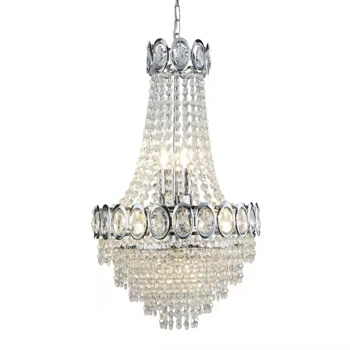 Louis Phillipe Clásico Araña Cristal de Arce Cromado 6 Luces E14 - 1