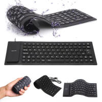 Teclado Móvil Mini 85 Teclas Flexibles Impermeables De Silicona Suave Para Juego Y Laptop Teclado Cableado USB Para MacBook Estilo Ergonómico Plegable - details 0