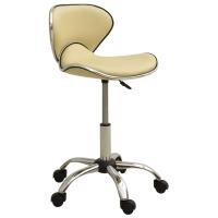 vidaXL Taburete de Salón de Belleza de Cuero Sintético Asiento Trabajo Color Negro,  Gris,  Crema y mas - details 2