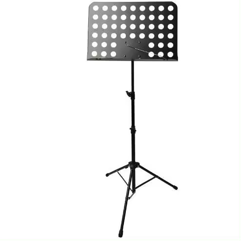 Atril musica Metálico con Brazos para Sujetar Hojas Partituras Ajustable Altura Trípode para violín, guitarra Soporte Ajustable Regulable Altura - 1