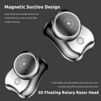 Afeitadora eléctrica portátil, mini Afeitadora eléctrica, USB recargable lavable ligera maquinilla de afeitar para oficina de viajes, etc (negro) - details 1