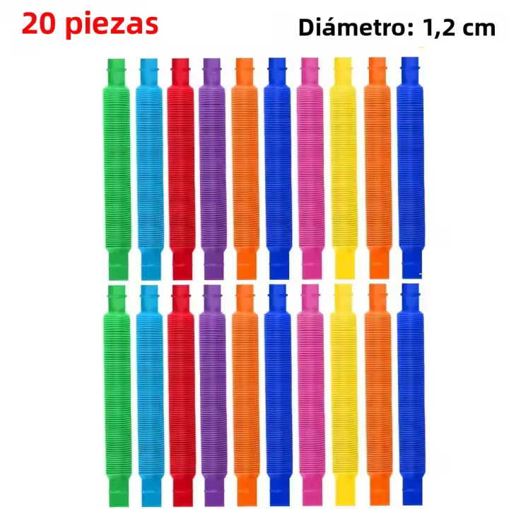 10-30PCS Tubos Telescópicos Coloridos Juguete Antiestrés Sensorial Para Niños Y Adultos Regalo De Decompresión - 1