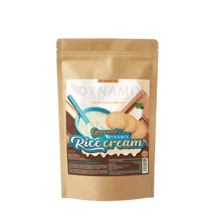 DYNAMIX Crema de Arroz - Rice Cream 1 kg | Sin Gluten, Sin Lactosa | Efecto Saciante, Disminuye el Colesterol | Ideal para Batidos y Recetas - 1