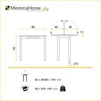 Momma Home Mesa de Cocina Extensible Moduo MDF/MARBLE 80 X 40/80 X 76 CM - details 2