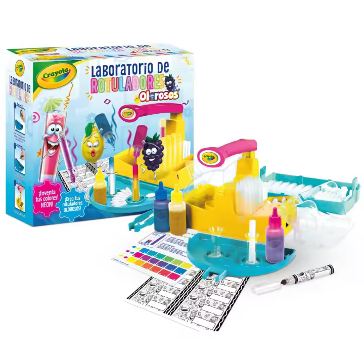 Laboratorio Rotuladores Olorosos Neón de Crayola, juguete manualidades para niños, 'Inventa tus colores Neón' - 1