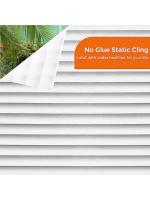 Película De Privacidad Para Ventanas Adhesiva Sin Pegamento Estampado De Blinds Anti-UV En Blanco Para Baño Y Dormitorio - details 0