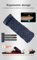 PACOONE Almohadilla De Acampar Al Aire Libre Con Cojín Inflable Plegable Ultra-ligera Chapa Impermeable Para Viajes Y Senderismo - details 1