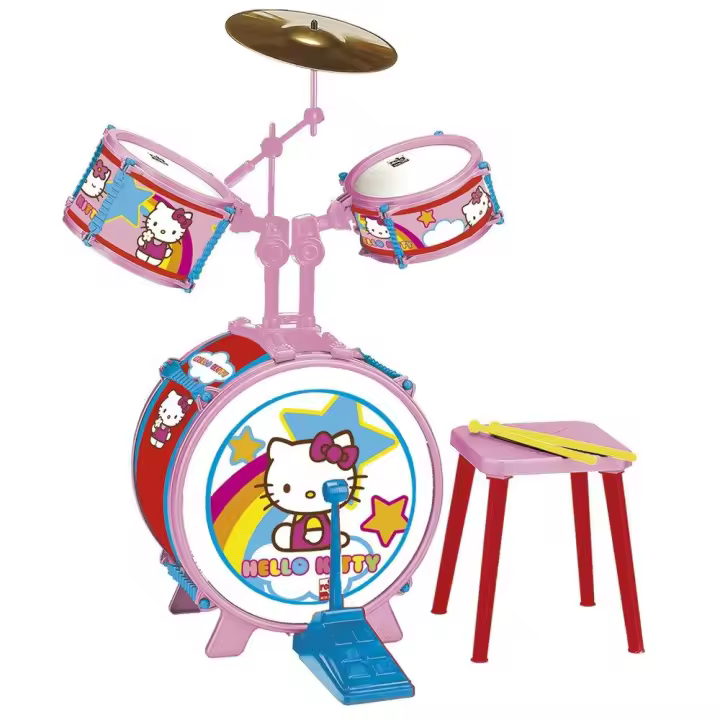 Bateria Hello Kitty 3 Elementos C/ Banqueta (Reig 1491) - 1
