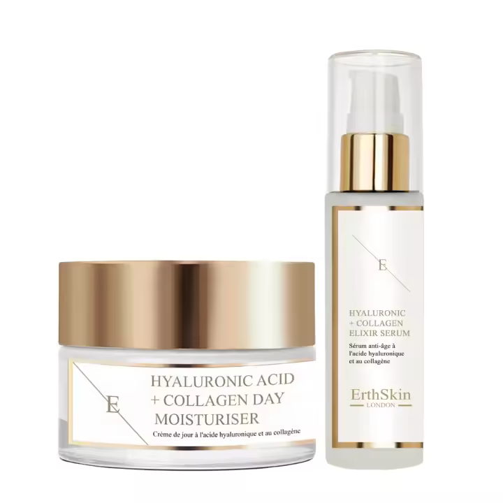 ErthSkin London Crema de día de ácido hialurónico y colágeno 50 ml + Sérum de ácido hialurónico y colágeno 60 ml - 1