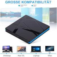 DVD RW Externo Con USB3.0 Y Tipo-c Lectura Y Escritura De CD Y DVD Para PC Portátil Y Escritorio 2 En 1 Quemador Lector Y Jugador - details 3