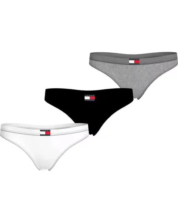 Pack 3 tangas Tommy Hilfiger UW0UW05641 05F white/black/grey - 1